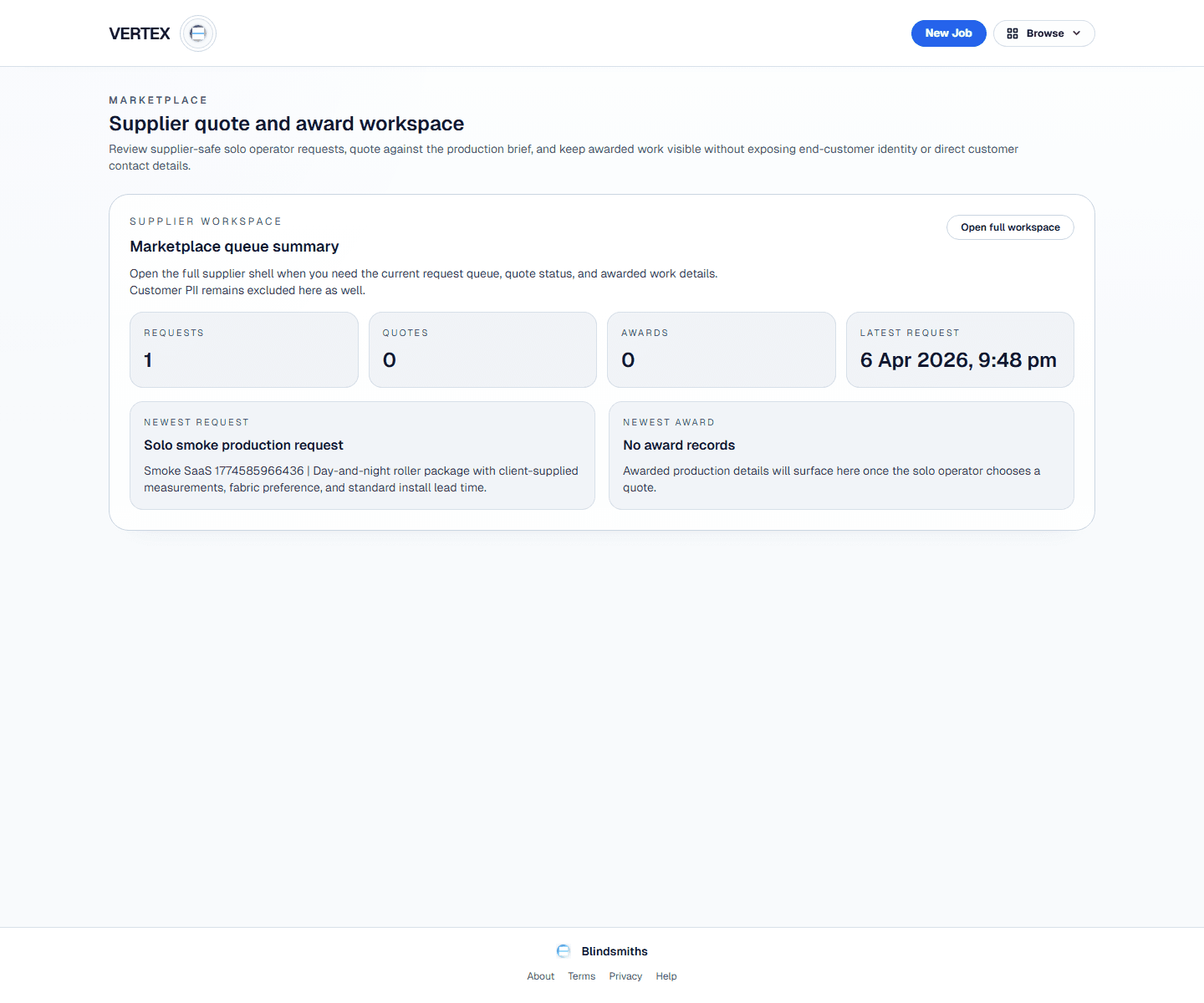 Use Marketplace for supplier follow-up.